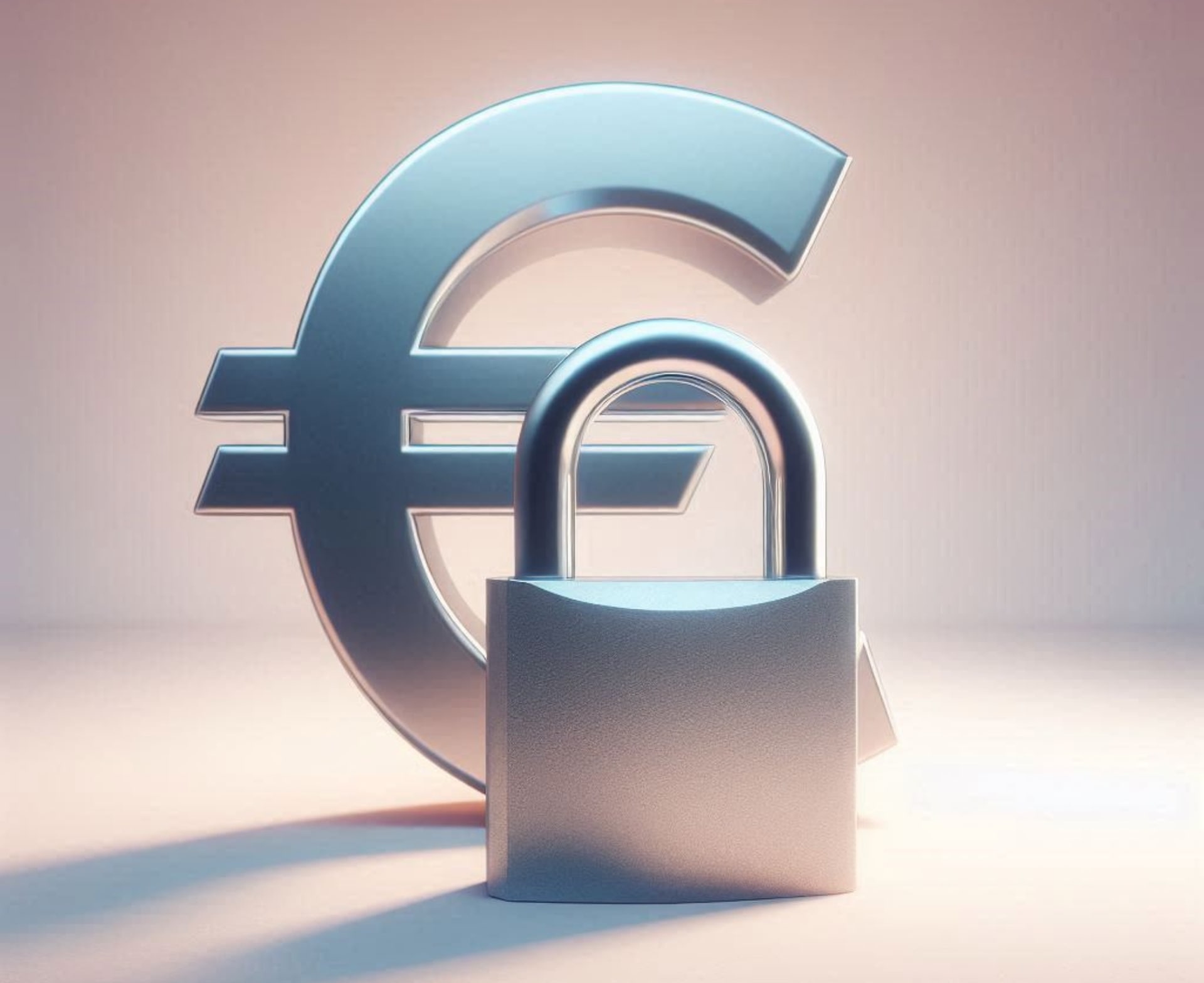 Un cadenas devant le signe euro